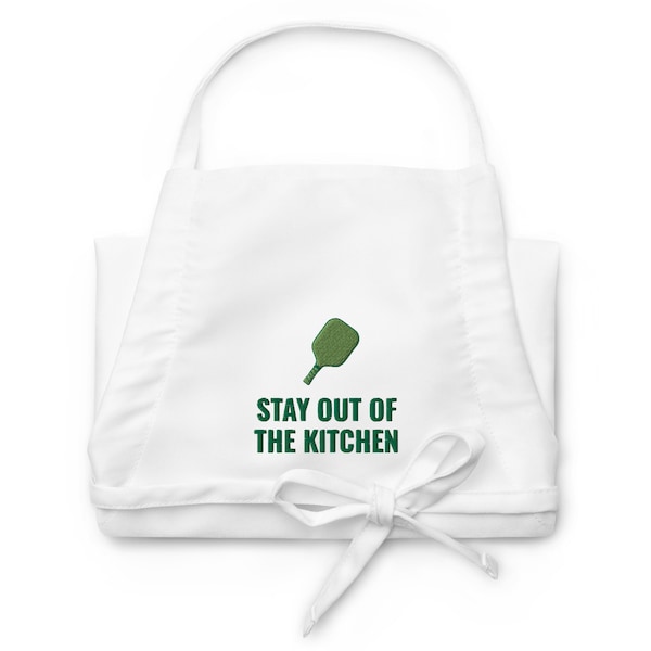 Stay out of the Kitchen Apron, Pickleball Apron, Pickleball Gifts, Funny Gift, Funny Pickleball Gifts, Funny Apron Gift, Funny Kitchen Gift