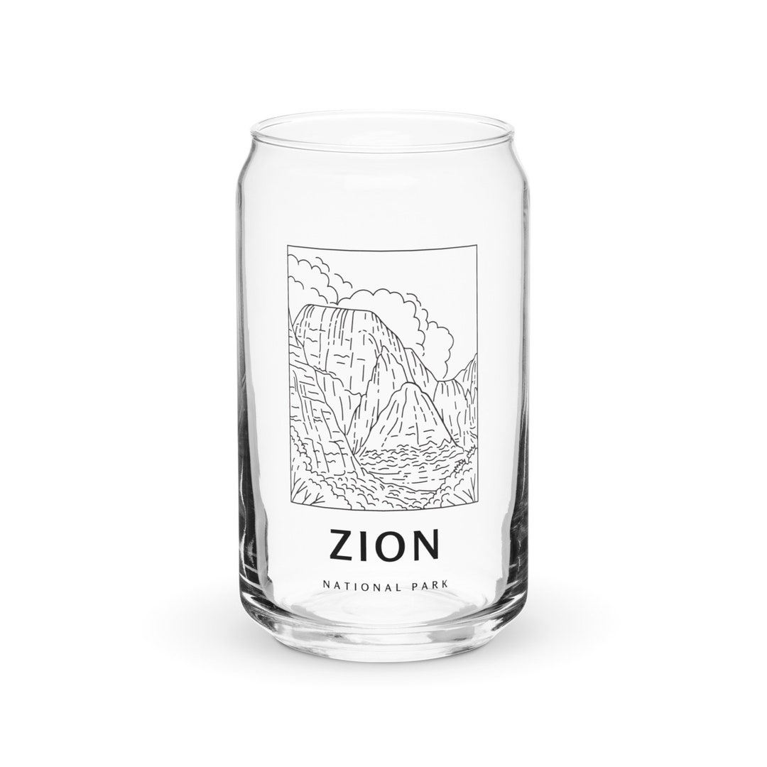 Zion National Park Canshaped Glass, Zion National Park Beer Glass, National Park Gifts, Zion