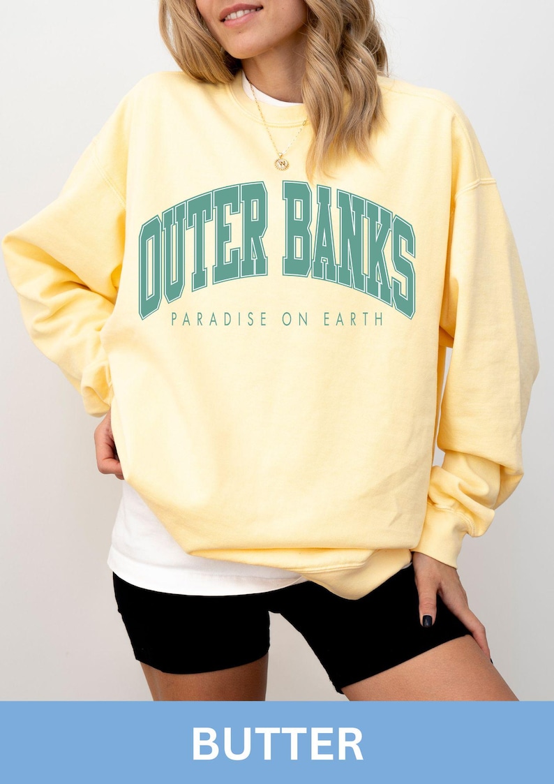 Outer Banks Comfort Colors Sweatshirt, OBX Sweatshirt, Oversized