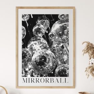 Mirrorball Poster, Mirrorball Lyrics, Folklore Gift, Disco Ball Print, Trendy, Retro Wall Art, Boho, Aesthetic decor, Taylor Inspired, Gift