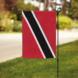 Trinidad Garden Flag – Caribbean Yard Decor, Outdoor Porch Flag, Trini Pride Gift