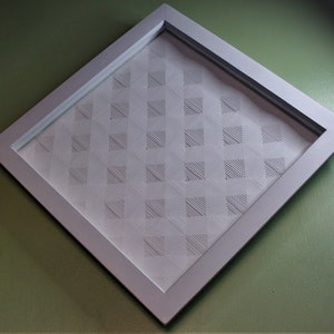 DE STIJL NUL. Relieve en Card.Hung as a Diamond.Calming Repetative Pattern.