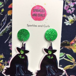 Wicked Witch Acrylic Earrings