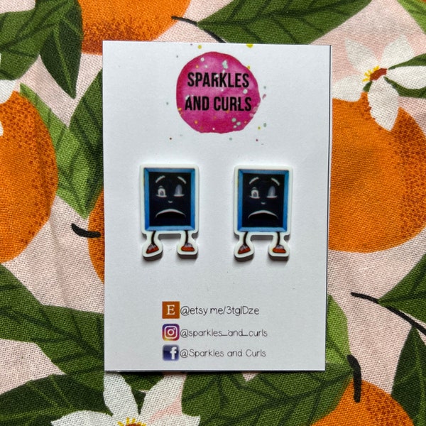 Blackboard Acrylic Stud Earrings