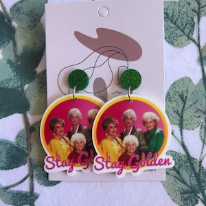 Golden Girls Acrylic Earrings