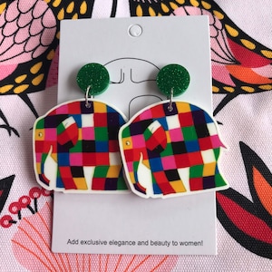 Elmer the Elephant Earrings