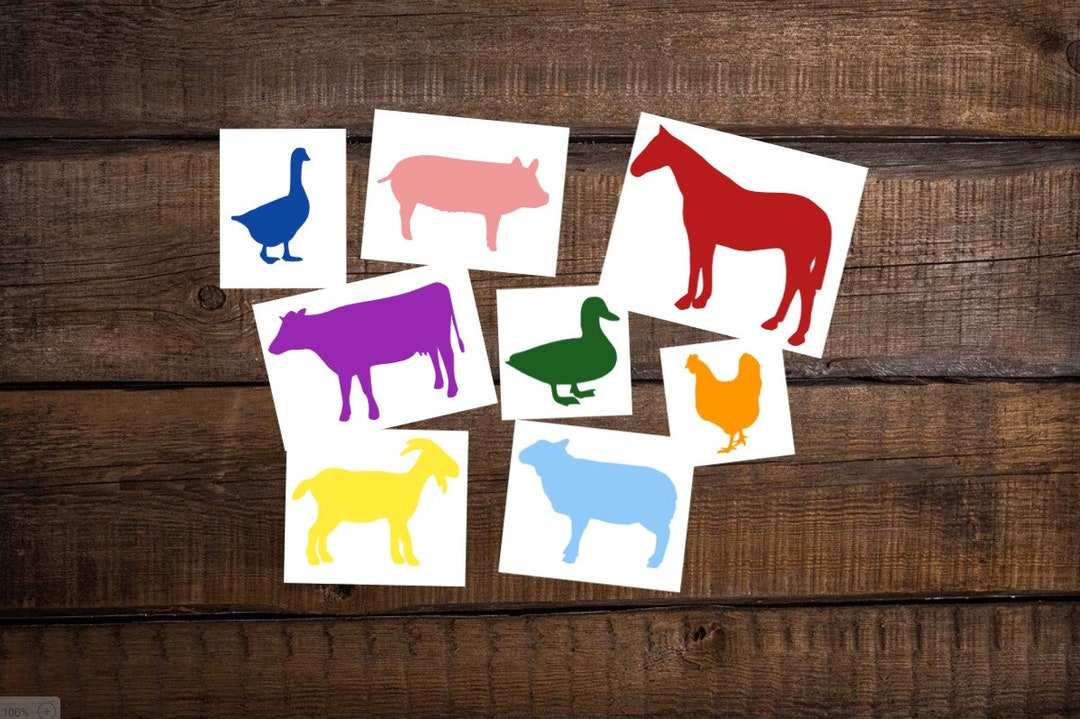 Farm Animal Decals Etsy