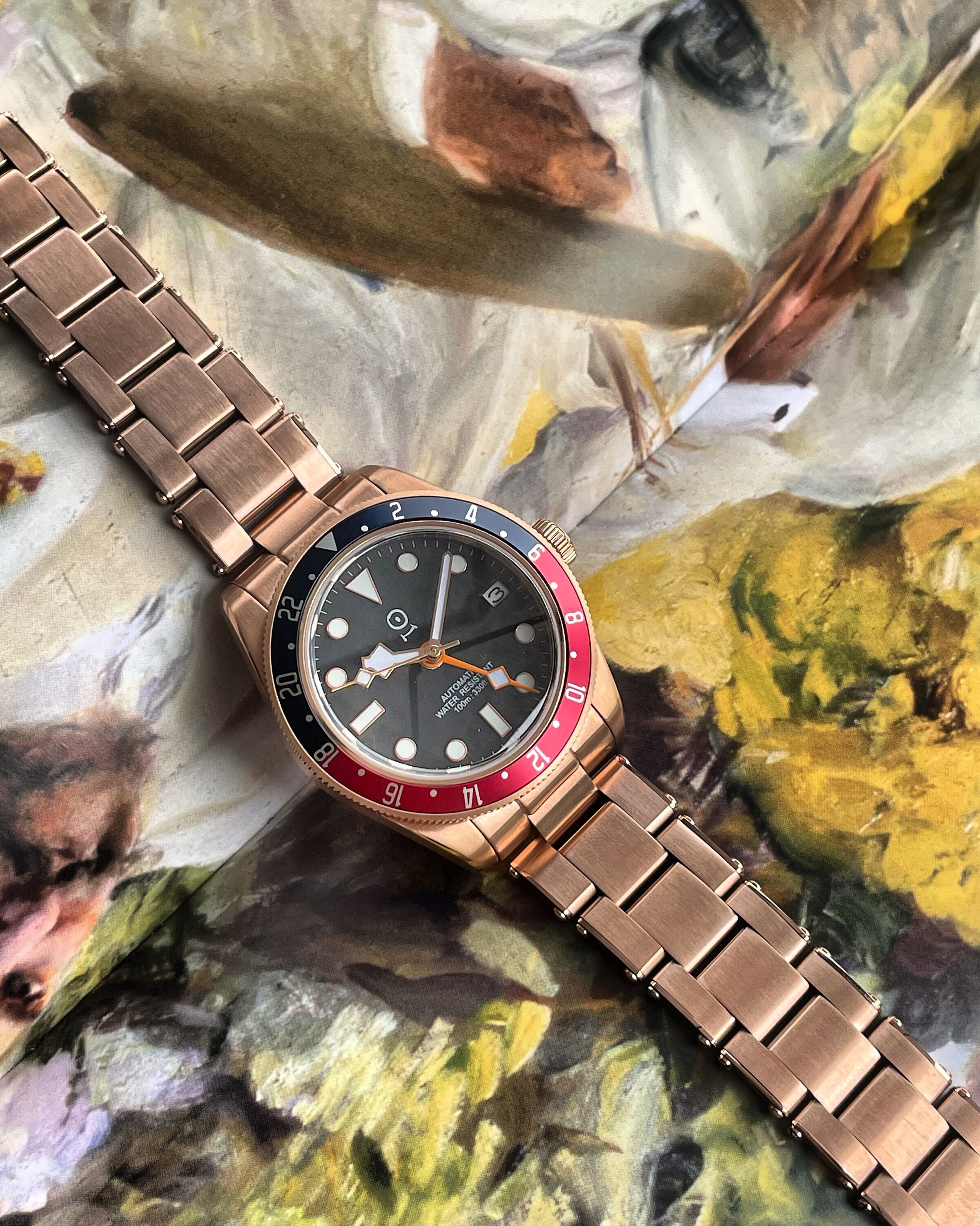 PRE ORDER Watchero GMT Rose Gold 39mm Microbrand Watch Etsy Australia