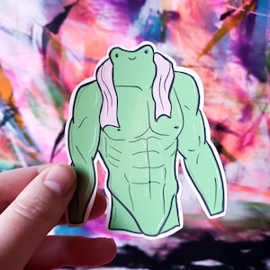 Sticker grenouille chamois