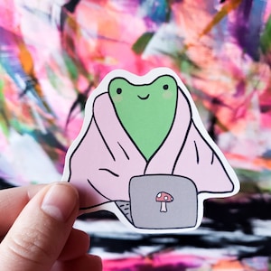 Sticker grenouille mignonne | Des bestioles douillettes