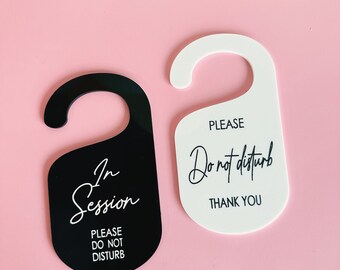 In Session  | Do Not Disturb Sign | Personalized Door Hanger | In Meeting | In Session | Door Sign | Do not Disturb