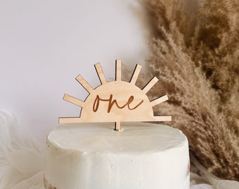 Sun Cake Topper | One Sun Cake  Topper  | Birthday Topper | First Birthday Topper |Smash Cake Topper |  Sun Cake Topper