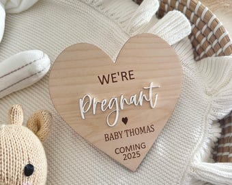 Heart Pregnancy Announcement | Maternity Photo Props | Baby Announcement | Baby Arriving Soon | Baby Announcement | Pregnancy Announcement