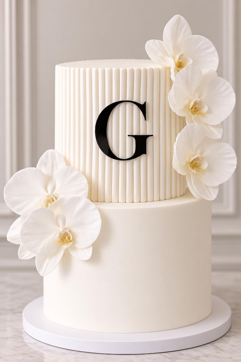 Custom Monogram Cake Topper or Cake Charm | Personalized Initials ...
