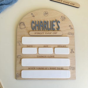 School Theme First Day Of School Sign| School Photo Props | Interchangeable School Sign | First &  Last Day of School Interchangeable Sign