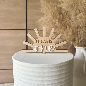 Sun Cake Topper | One Sun Cake  Topper  | Birthday Topper | First Birthday Topper |Smash Cake Topper |  Sun Cake Topper