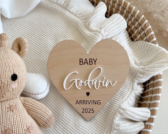 Heart Pregnancy Announcement | Maternity Photo Props | Baby Announcement | Baby Arriving Soon | Baby Announcement | Pregnancy Announcement