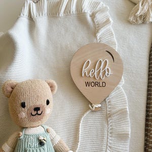 Air Ballon Hello World Baby Birth Announcement| Hello World Name announcement| Hospital Name sign| Birth Star sign| I’m New Here