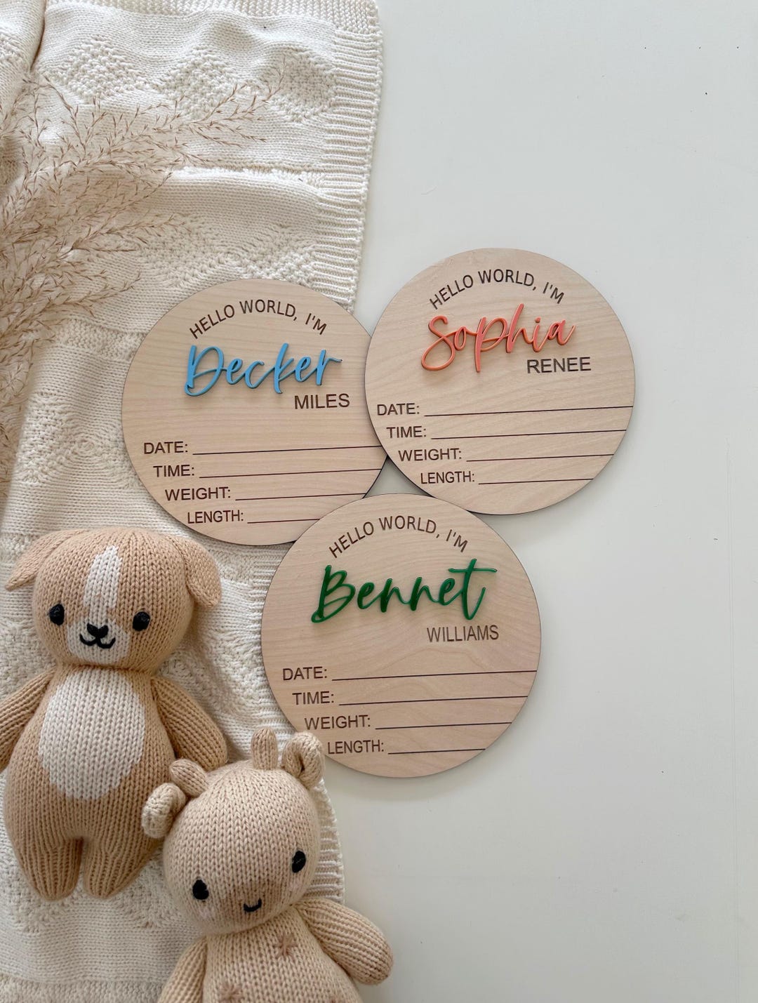 Bow Hello World Baby Birth Announcement| Hello World Name Announcement ...