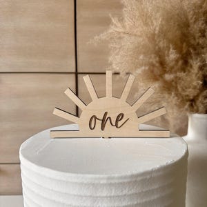 Sun Cake Topper | One Sun Cake  Topper  | Birthday Topper | First Birthday Topper |Smash Cake Topper |  Sun Cake Topper