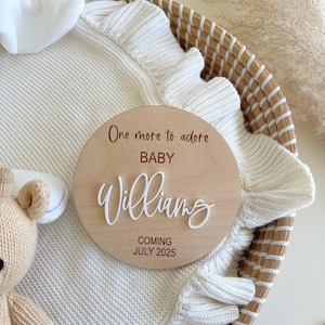 One More to Adore Pregnancy Announcement | Maternity Photo Props | Baby Announcement | Baby Arriving Soon | Baby Announcement |