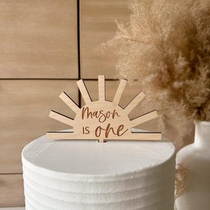 Sun Cake Topper | One Sun Cake  Topper  | Birthday Topper | First Birthday Topper |Smash Cake Topper |  Sun Cake Topper