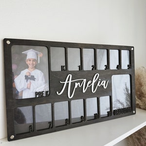 School Year Photo Sign | Personalized Photo Frame | Photo Frame for Kids  |Pre K to Graduation School Photo frame | Picture Frame