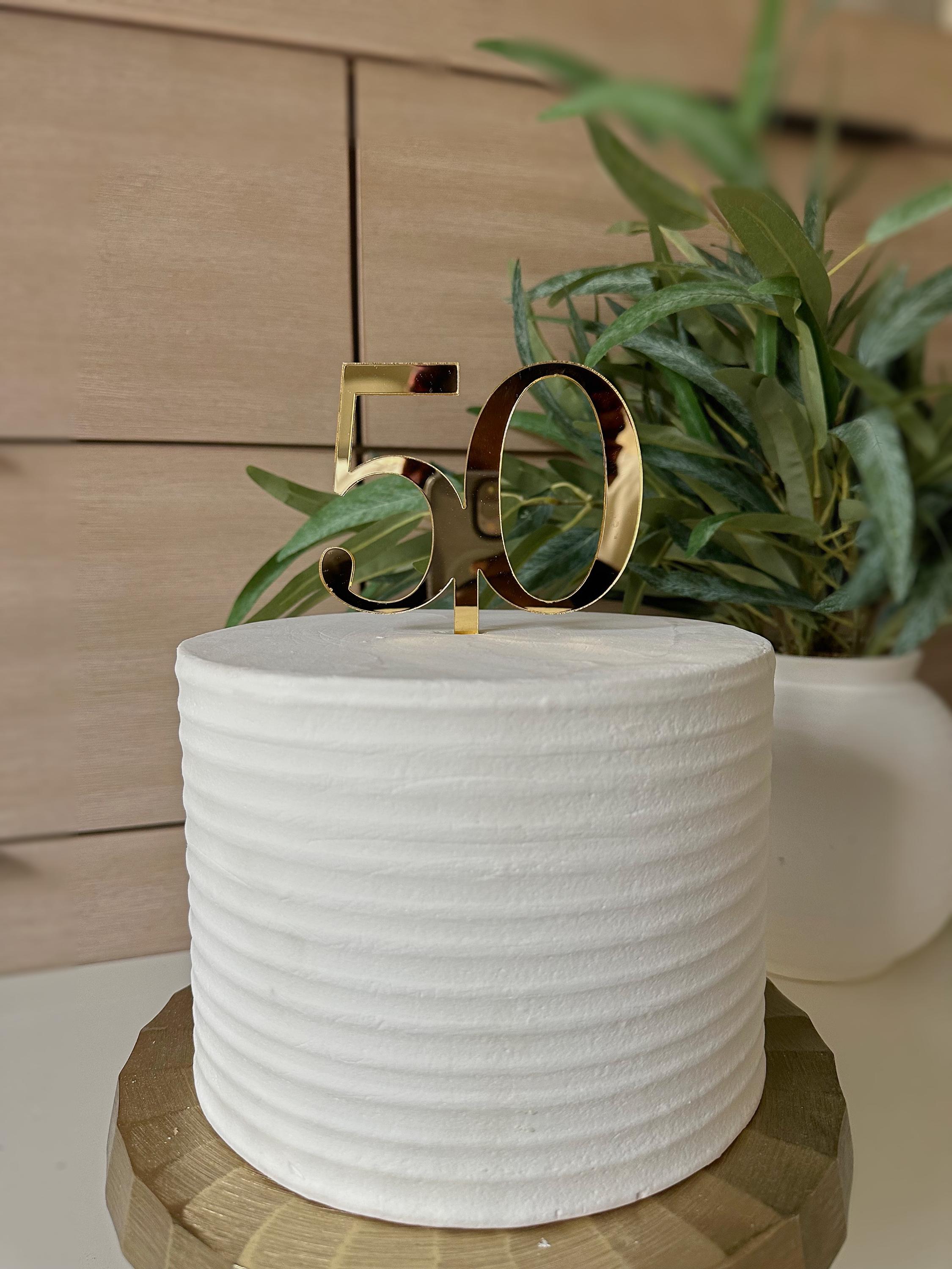 Number Cake Topper | Acrylic Number Script Cake Topper | Birthday Age ...