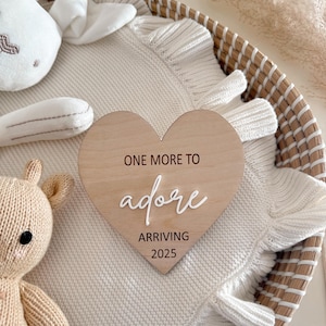 One More to Adore Pregnancy Announcement | Maternity Photo Props | Baby Announcement | Baby Arriving Soon | Baby Announcement | Pregnancy