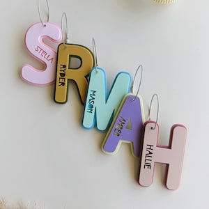 Bag Tags| School Bag Tag| Name Tags | Acrylic Keychain | Name Tag | Personalized Tag | Luggage  Tag | Kid Key Chain