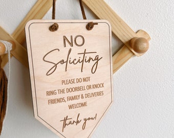 No Solicating Sign | Do Not Disturb Sign | No Soliciting | Do Not Knock | Do Not Ring Door Bell | Do not Disturb | Soliciting Sign