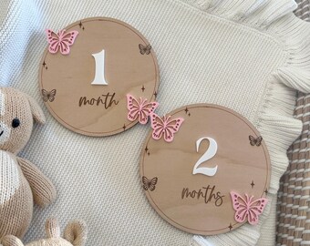 Butterfly Milestone Marker | Baby Milestone | Monthly Marker | Monthly Milestone Marker | Baby Milestone gift