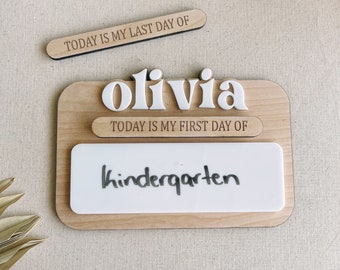 First Day Of School Sign| School Photo Props | Interchangeable School Sign | First &  Last Day of School Interchangeable Sign | Back to Sign