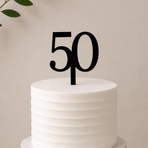 Number Cake Topper  | Acrylic Number Script Cake Topper | Birthday Age Cake Topper  | Mirror Gold Acrylic Number | Number Age Cake  Topper