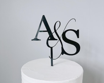 Personalized Wedding Name Cake Topper | Wedding Topper | initial Cake Topper | wedding letter initial