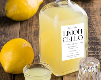 Homemade Limoncello Label Template