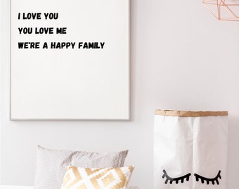 Nursery I Love You Print | Cute | Boho | Modern | Kids | Baby Room