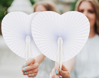 Heart Shaped Decorative Fan for summer Weddings