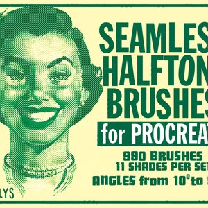 Seamless Halftone Brushes for Procreate