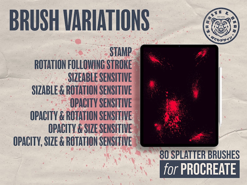 Splatter Brushes for Procreate Etsy