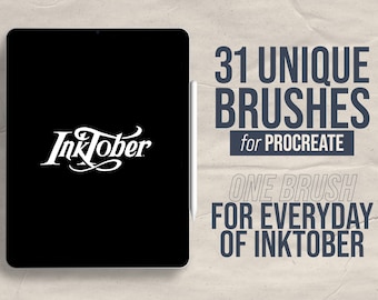 31 Unique Inktober Procreate Brushes
