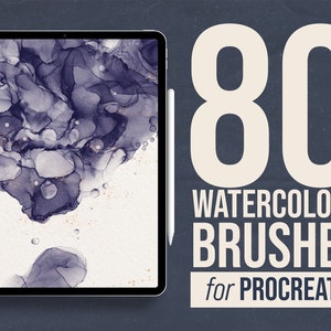 80 種類の水彩 Procreate ブラシ