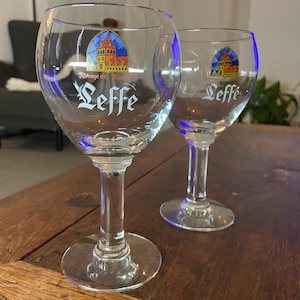 Vintage set of 2 beer glasses from Leffe. Price per set.