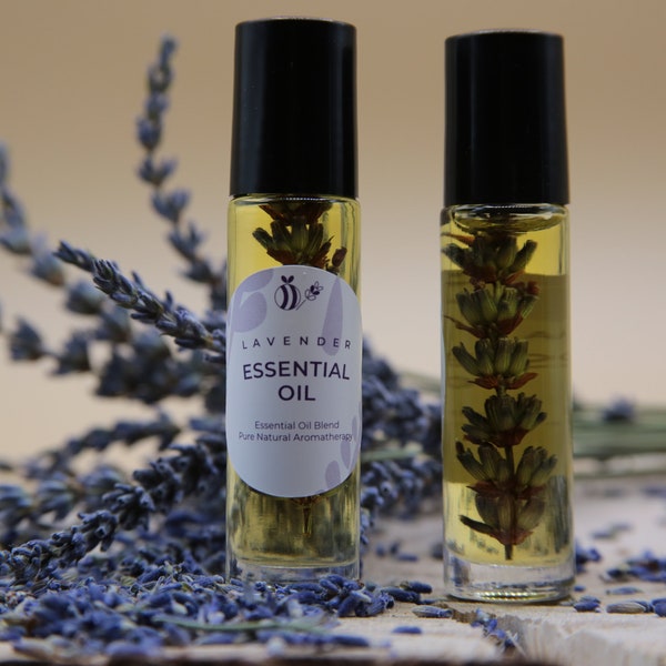 Lavender Essential Oil Roller | Lavender Perfume | Pure Essential Oil | Aromatherapy | Anti-Stress | Sleep Help | SPA Gift