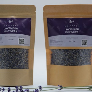 Culinary Lavender Flowers | Natural & Non-GMO | Premium Culinary Food Grade | Gluten-Free | Dried Lavender Flowers | Holiday Gifts