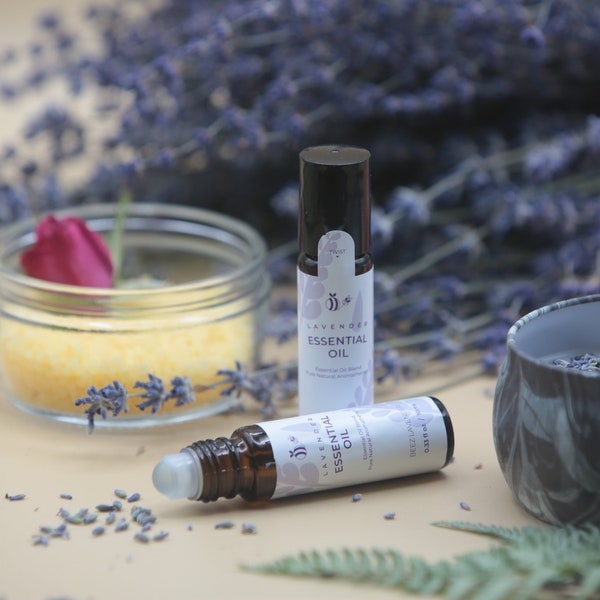 Lavender Essential Oil Roll On | Lavender Perfume | Pure Essential Oils | Aromatherapy | Anti-Stress | Help Sleep | SPA Gift
