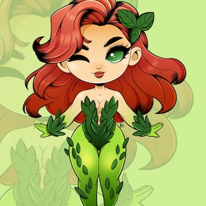 Chibi Poison Ivy Glossy Print