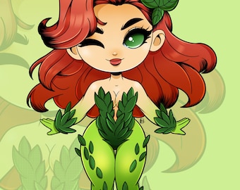 Chibi Poison Ivy Glossy Print
