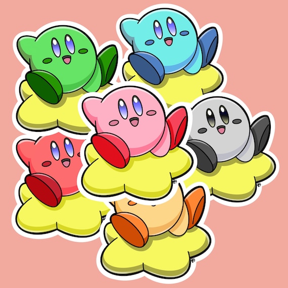 Pegatina kirby Air Ride Etsy España