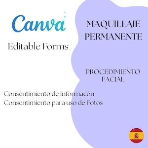 Formulario de Consentimiento de Informacion y Fotos para tatuaje, Maquillaje Permanente, Microblading, Micropigmentacion